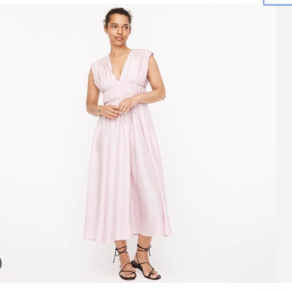 J. Crew Dresses & Skirts - J. Crew 16 gathered silk midi dress ivory NWT